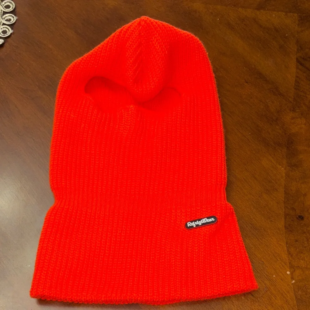 Bright Red Knit Face Mask Balaclava